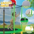 thumbnail image 4 of 65" Toddler Trampoline for Kids with Basketball Hoop, SHINPT Indoor Outdoor Kids Trampoline with Enclosure Net, Basketball, Small Trampoline Gift for Boys Girls, Mini Trampoline for kids, 4 of 6