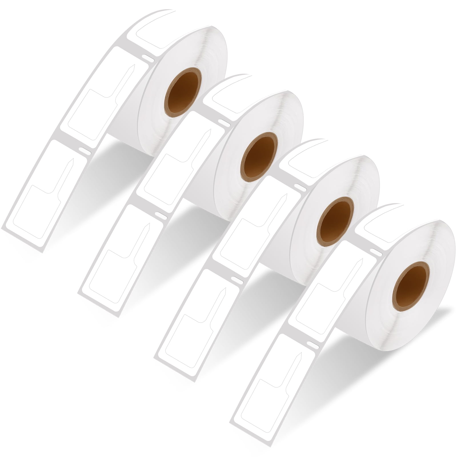 GREENCYCLE 4 Roll (400 Labels/Roll) Price Tag Rat Tail Style Multipurpose Labels Compatible for Dymo 30373 7/8