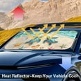 thumbnail image 4 of Yuyamidu Beach Car Windshield Sun Shade Turtle Designs Foldable UV Ray Sun Visor Protector Sunshade to Keep Your Vehicle Cool, 4 of 7