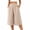 Khaki, variant on Noric Women's Plus Size Capri Pants Casual Wide Leg Casual Flowy Culottes Summer Lounge Beach Pants with Pockets