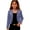 A-Blue, variant on Girls Sparkle Glitter Open Front Bolero Jacket Collarless Long Sleeve Cropped Jacket Elegant Performance Cardigan for Dance Birthday C-Gray