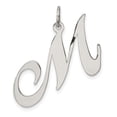 thumbnail image 1 of 925 Sterling Silver Dainty Letter M Initiale Nom Monogramme Collier Pendentif Pendentif, 1 of 8