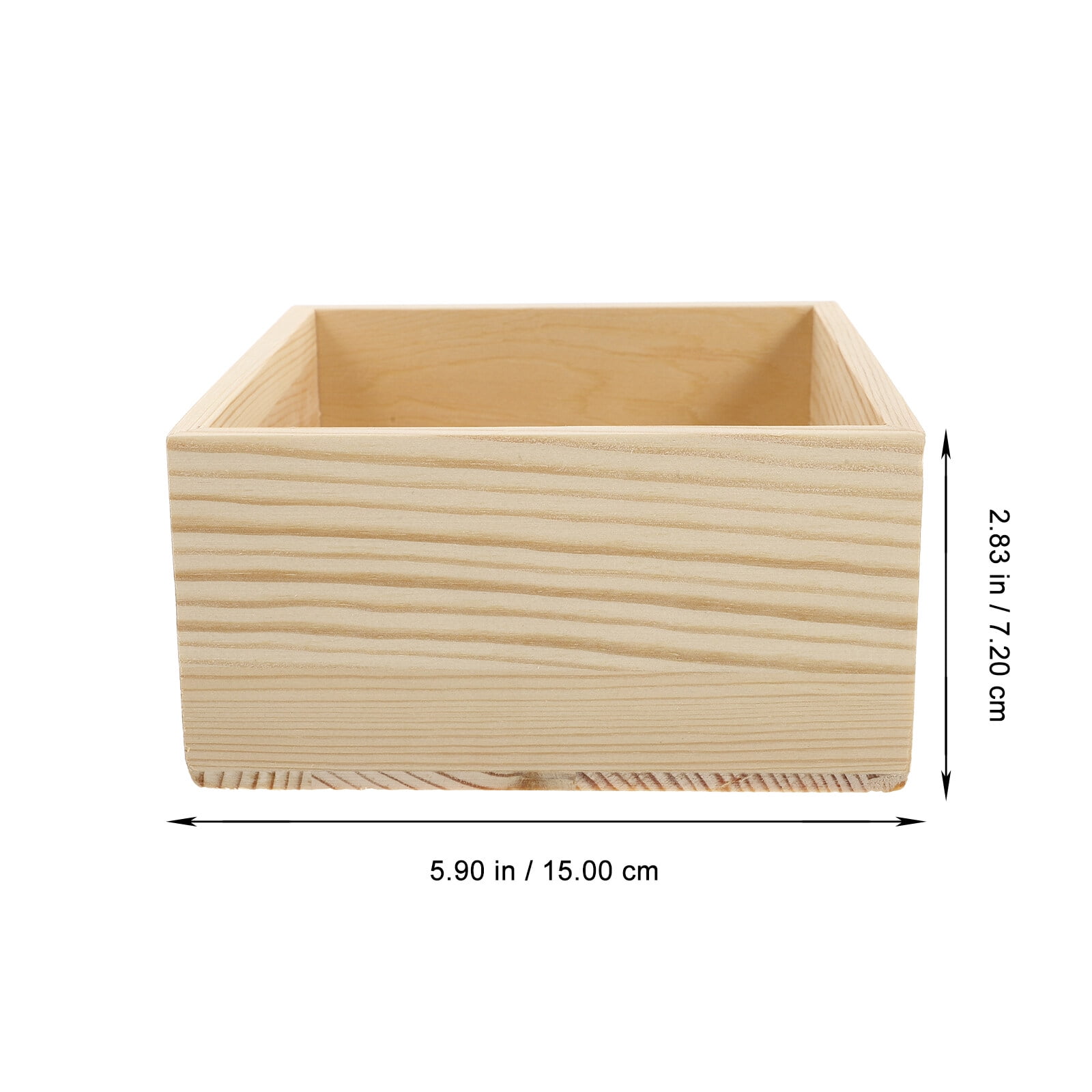 4Pcs DIY Gift Wrapping Boxes Wooden Storage Boxes Without Lid Storage