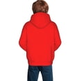 thumbnail image 6 of Kll Unisex Kids Boys Girls Hooded Pocket Pullover Hoodies-Red, 6 of 9