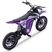 HOVERHEART Mini Motorized Dirt Bikes 500W, 15 MPH Top Speed, Dual Suspension(Purple)