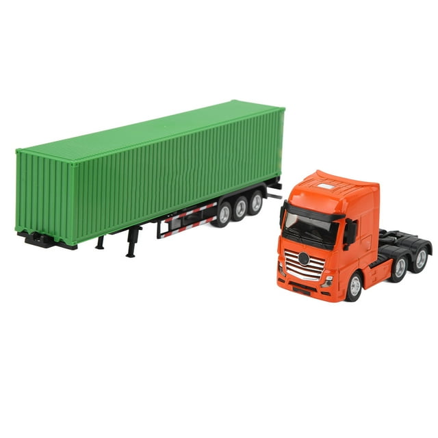 Camión Contenedor A Escala 1:50, Modelo De Camión De Juguete Con Remolque De Tractor De Largo Recorrido Desmontable, Modelo De aleación ABS Para Niños Mayores De 8 Años,