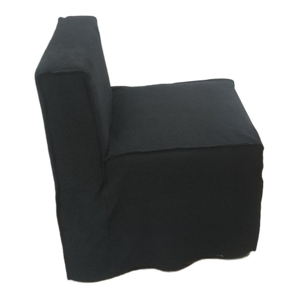 Sillón Individual Con 4 Ruedas, Tapizado Para Muebles De , Color Negro