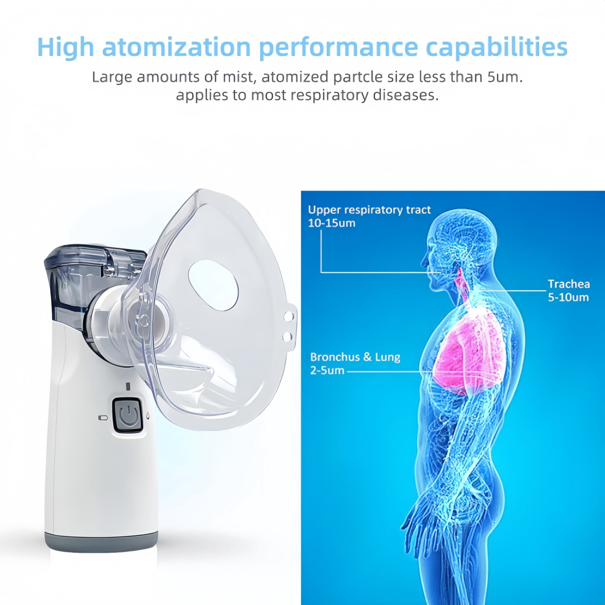Handheld Portable Personal Humidifier With One-Touch Automatic Cleaning