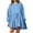 Sky Blue, variant on LSLJS Fashion Women's Casual Over Sized Sweatshirt Long Sleeve Dress Round-Neck Ladies Patchwork Mini Dresses, Womens Plus Size Dress Gifts for Women