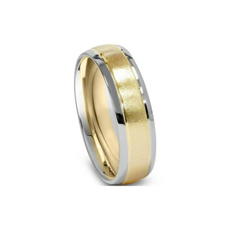 gold ring mens tone yellow band satin 14k 6mm wide dialog displays option button additional opens zoom
