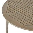 thumbnail image 6 of GDF Studio Wentworth Outdoor Acacia Wood Circular Round Dining Table Gray, 4 Person, 6 of 8