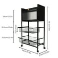 thumbnail image 2 of Modern Bread Rack Coffee Station Microwaves Rack Storage Rack Kitchen Organizer Shelf Rectangular, 2 of 13