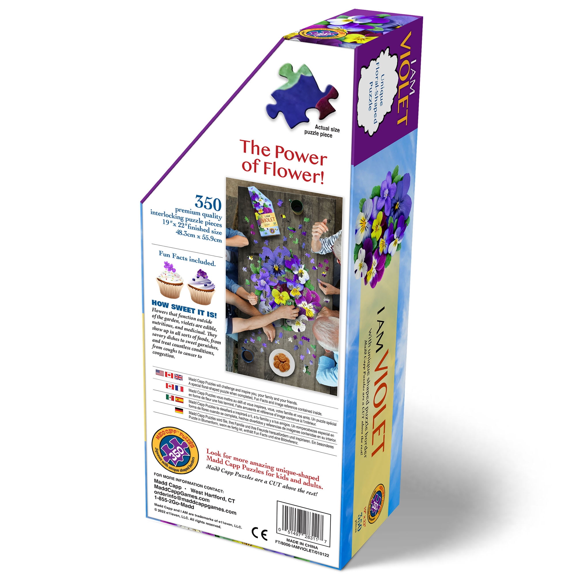 Madd Capp 350-Piece I Am Violet Floral Shaped Jigsaw Puzzle