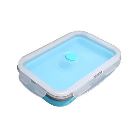 Collapsible Silicone Food Storage & Bento Box, Microwave & Dishwasher Safe, 43Oz