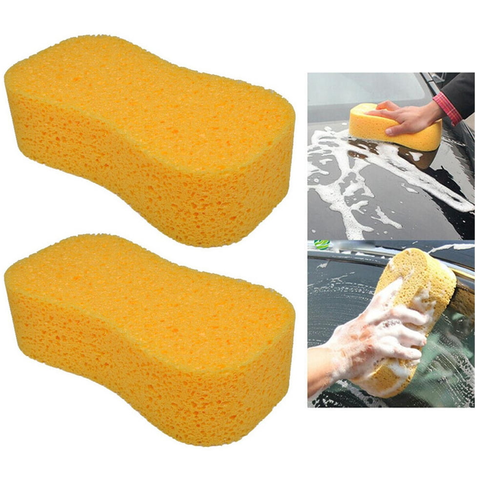 2 Large Car Wash Foam Sponges Extra Absorbent Expanding Compress Auto ...