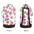 thumbnail image 3 of Large Capacity Drawstring Laundry Backpack Portable Dirty Clothes Hamper Raspberry, 3 of 7