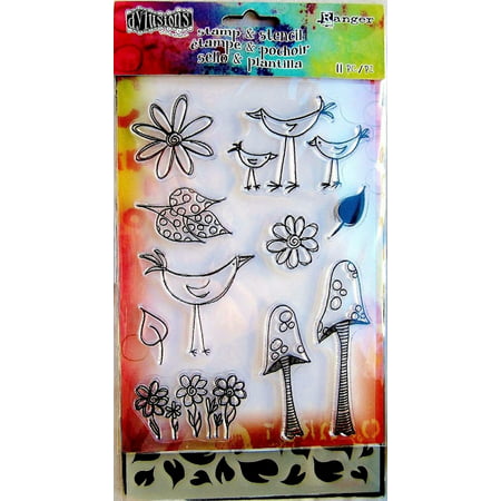 Stamps & Stencil - Garden Leaves, This item is used for Scrapbook, Card Making, Paper Crafting & Mixed Media. By