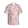 thumbnail image 2 of Daiia Hand Drawn Hearts Hawaiian Shirt for Men Gentle Cotton Regular Short Sleeve Casual-XX-Large, 2 of 9