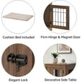 thumbnail image 5 of Unipaws Furniture Style Dog Crate for Small Dogs, Cats, Min Pigs, Rabbit, Indoor Aesthetic Puppy Kennel, Modern Decorative Wood Wire Pet House Dog Cage, Walnut, 5 of 7