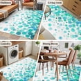thumbnail image 5 of Ombre Teal Polka Dot Area Rugs 2.7'x5', Washable Small Throw Rugs for Kitchen Bedroom, Abstract Watercolor Geometric Gradient Indoor Outdoor Rug Non-Slip Low Pile Carpet Runner Reversible Floor Mats, 5 of 8