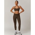 thumbnail image 4 of IDOPIP Workout Sets for Women Seamless Butt Lifting Leggings Halter Sports Bra Scoop Neck Backless Yoga Outfit 2 Piece Gym Running Outfits, 4 of 6