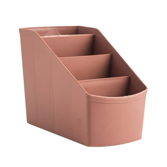 Boîte de Rangement Cosmétique de Bureau Organisateur de Stylos à 4 Compartiments Support de Télécommande