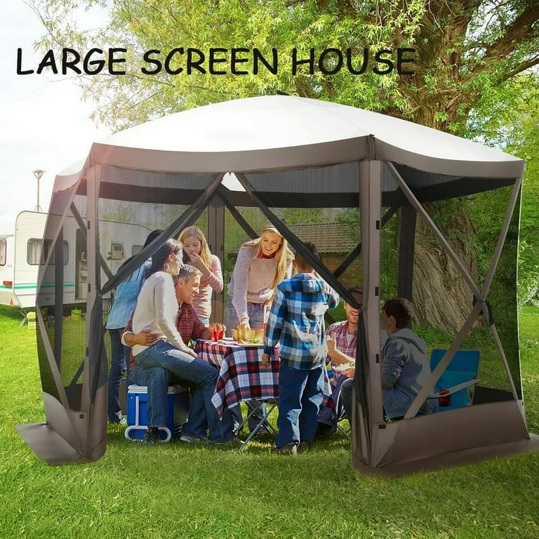 COBIZI 12x12 Pop-up Gazebo Outdoor Camping Tent with Mosquito Net