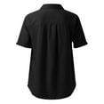 thumbnail image 5 of vigerkar Womens Stain Shield Dress Shirts Free Short Sleeve Solid Tops Blouses Button Down Shirts Black, XL, 5 of 5