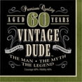 thumbnail image 1 of Servilletas Vintage Dude 60 cumpleaños 48 unidades, 1 of 2