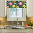 thumbnail image 2 of Yayeee Kitchen Valance Rod Pocket 54" x 18" Living Room Window Curtain, Pink Flamingo Pattern, 2 of 6