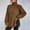 Coffee, variant on Sakmal Long Sleeve Sweaters for Women Knit Plus Size Winter Pullover Tops Brown High Neck Fashion Sweaters for Women