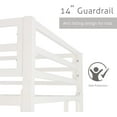 thumbnail image 4 of SHA CERLIN Twin Over Twin Metal Bunk Bed for Juniors, Industrial, Frame with Inclined Stairs & Full-Length Guardrail, Space-Saving, Easy for Climbing & Assembling, White, 4 of 6