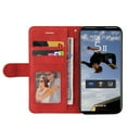 thumbnail image 4 of Etui pour Portefeuille en Cuir Sony Xperia 5 II Flip Folio Stand View Cover - Rouge, 4 of 5