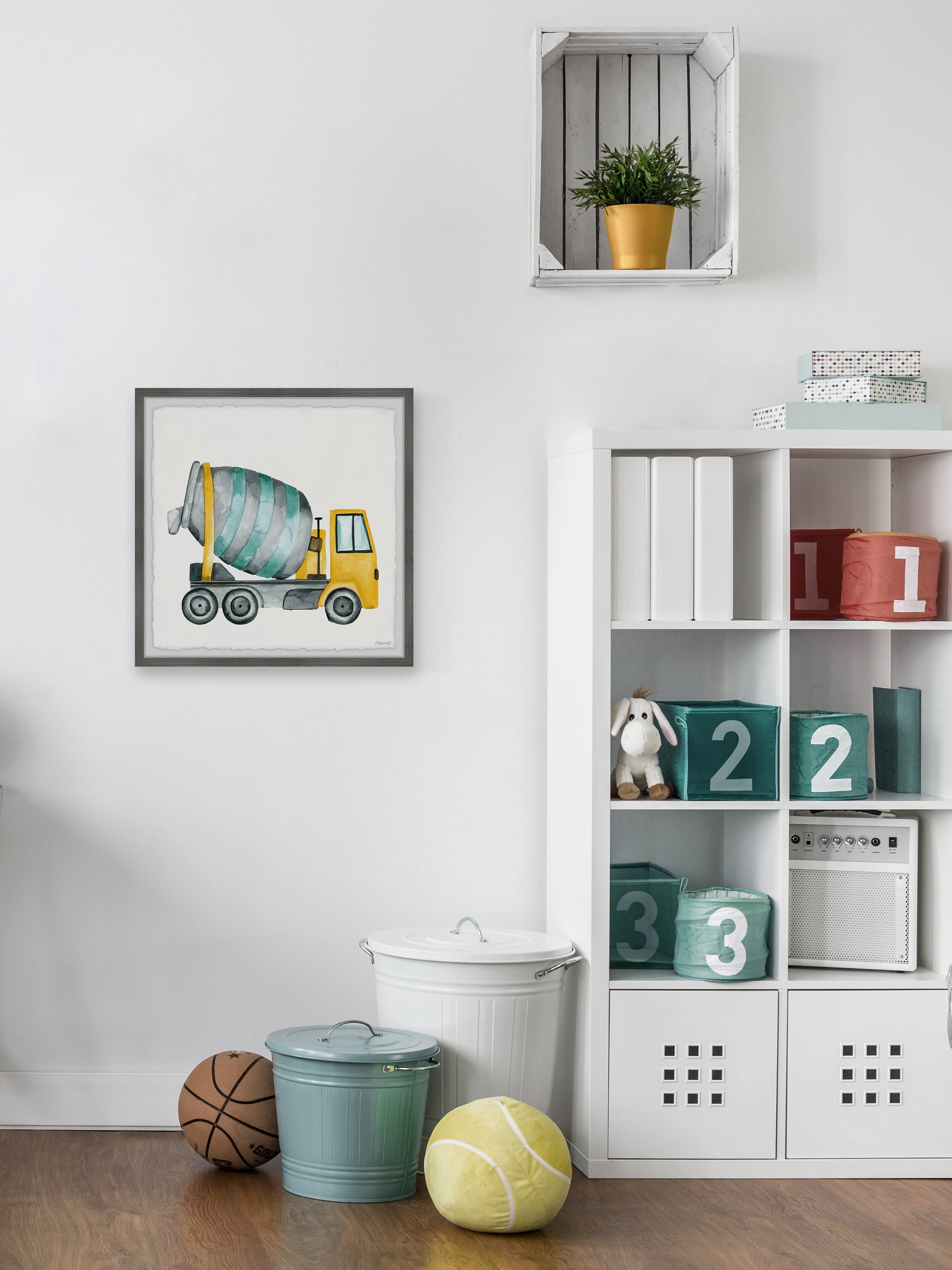 Marmont Hill Cement Mixer Truck Framed Wall Art