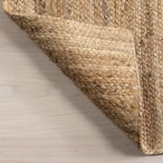 nuLOOM Rigo Hand Woven Farmhouse Jute Area Rug, 5 x 8, Natural