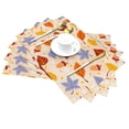 thumbnail image 2 of XMXT 6 Pcs PVC Woven Placemats, Autumn Nut Leaves Stain Resistant Anti-Skid Place Mats for Dining Table, 12 x 18 inches, 2 of 6