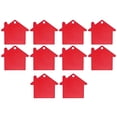thumbnail image 1 of Unique Bargains House Shape Blank Tags Metal Stamping Tag Blank Dog ID Tags, Red Engraving Tags, 10 Pack, 1 of 7