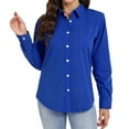 thumbnail image 5 of Dress Shirts for Women Long Sleeve Button Down Shirt Wrinkle Free Regular Fit Formal Work Tops, 5 of 6