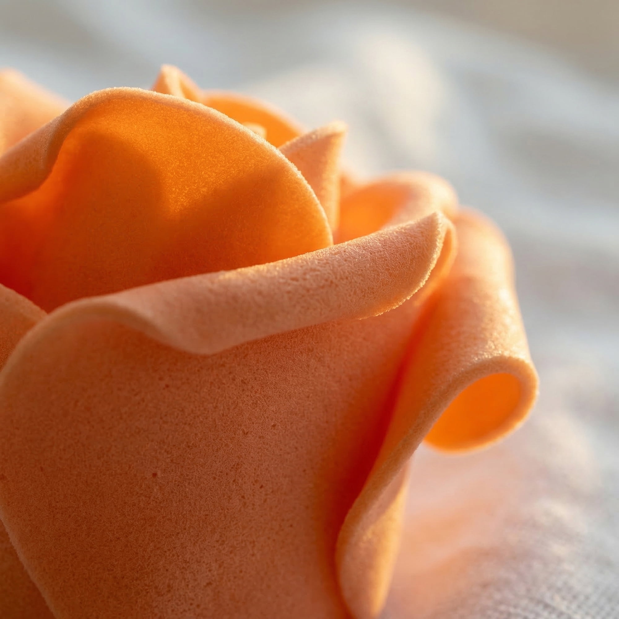 Unique Bargains Artificial Detachable Rose Silk Flower Orange 7.1"