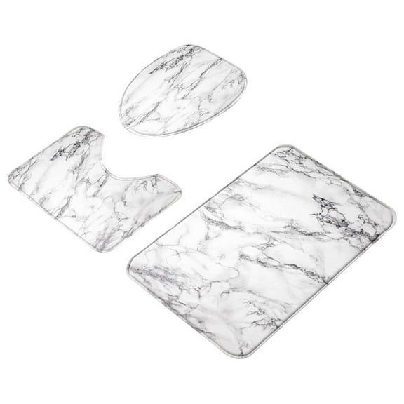 Bathroom Rugs Set 3-Piece Bath Rug AntiSlip Water Absorbent for Toilet Home