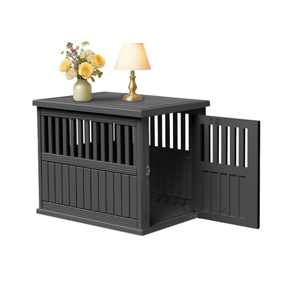 EasyUp Dog Crate Furniture End Table Night Stand Furniture with Lockable Latch for Small to Large Dogs Side End Table, Modern Dogs Kennel Indoor