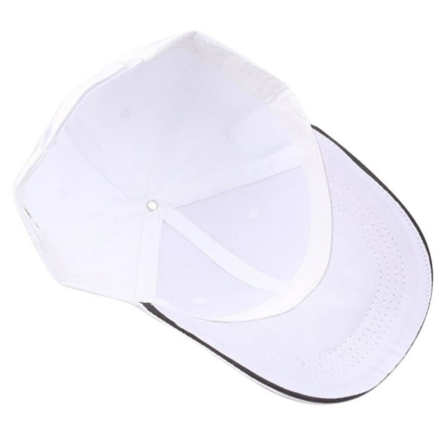 Under $10 Baseball Caps White Women Baseball Cap Snapback Hat Hip-Hop Adjustable WH