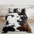 thumbnail image 3 of Homewish Vintage Cow Hide Full Size Comforter Sets,Rustic Farmhouse Cabin Bedding Comforter Set,Country Cattle Hide Bedding Sets For Adults,Breathable Home Decor Reversible,3-Piece, 3 of 9