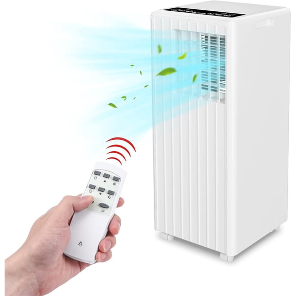 Senfot 8000 BTU 3-in-1 Portable Air Conditioner with Dehumidifier Fan 45L/Day Dehumidification White Quiet AC Bedroom Office Apartment
