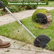 Electric Cordless Weed-Eater, 4.0Ah Cordless Weed Wacker String Trimmer, 24V Grass Trimmer with 2 Battery, Charger Included