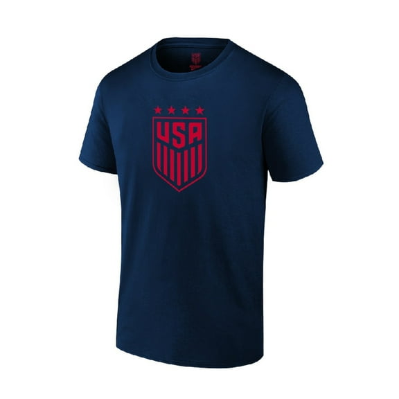 Icon Sports Official Licensed US Soccer USMNT Adult Logo T-Shirt - [Navy, Medium]