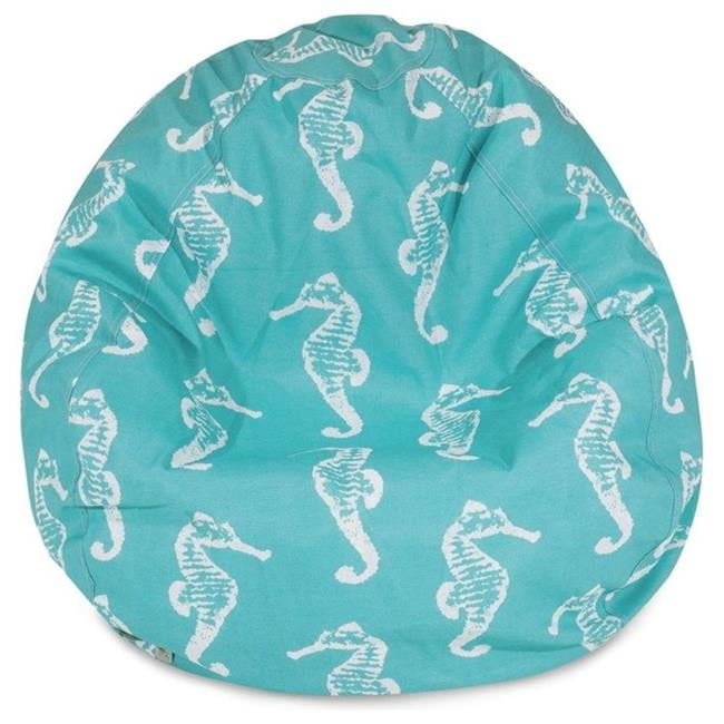 Majestic Home Teal Sea Horse Bean Bag Chair Lounger - Walmart.com