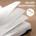 thumbnail image 3 of Graph Notebook 320 Pages 100 GSM Paper Graphing Grid Journal B5 Hardcover Leather Quad Ruled Notebooks for Engineering, Math, Work, Black, 3 of 7