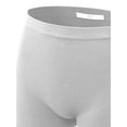 thumbnail image 4 of A2Y Women's Lightweight Short Length Fitness Workout Seamless Ribbed Biker Shorts White 2X3X, 4 of 5