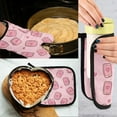 thumbnail image 5 of Yayeee Oven Mitts and Pot Holder Set of 2 Heat Resistant Kitchen Gloves Baking Hot Pad, Phones and Hearts, 5 of 5